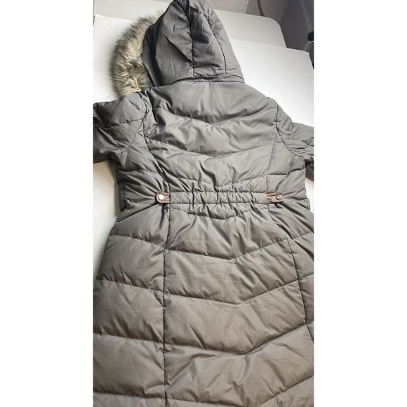 Ralph Lauren Faux-Fur-Trim Women's Winter Puffer Coat Light Green XL - Picture 2 of 11